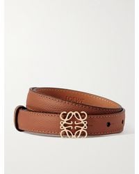 Loewe - Anagram Textured-Leather Belt - Lyst