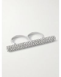 McQueen - T-Bar-Tone Crystal Ring - Lyst