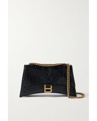 Balenciaga - Crush Small Croc-Effect Leather Shoulder Bag - Lyst
