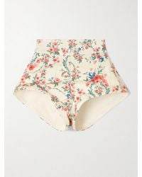 Agua Bendita - Gatti Mosqueta Shorts Aus Leinen Mit Blumenprint - Lyst