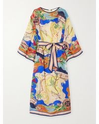Zimmermann - Net Sustain Alight Belted Printed Organic Silk Midi Dress - Lyst