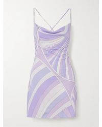PUCCI - Satin Iride Print Mini Dress - Lyst