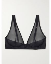 Commando - Chic Tief Ausgeschnittener Bügel-Bh Aus Mesh - Lyst