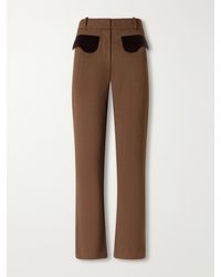 D'Estree - Tina Crepe Straight-Leg Pants - Lyst