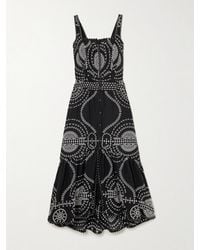 Charo Ruiz - Greba Midikleid Aus Einer Baumwollmischung Mit Lochstickerei - Lyst