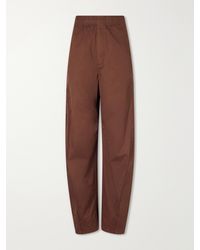 Tibi - Garment-Dyed Cotton-Blend Gabardine Wide-Leg Pants - Lyst