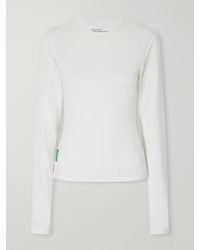 District Vision - Logo-Appliquéd Paneled Recycled Mesh T-Shirt - Lyst