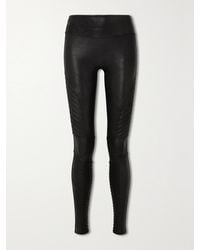 Spanx - Moto Faux Stretch-Leather Leggings - Lyst