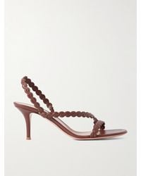 Gianvito Rossi - 80 Leather Slingback Sandals - Lyst