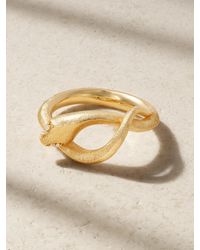 Ole Lynggaard Copenhagen - Small Snakes 18-Karat Diamond Ring - Lyst