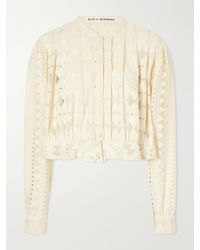 Alix Of Bohemia - Ryland Cropped Cotton-Corded Lace Blouse - Lyst