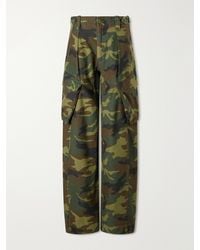 R13 - Printed Cotton-Canvas Barrel-Leg Cargo Pants - Lyst