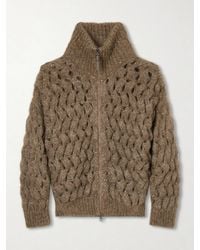 Brunello Cucinelli - Sequin-Embellished Mohair-Blend Zip-Up Cardigan - Lyst