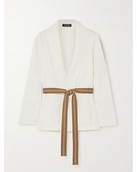 Loro Piana - Belted Silk And Cotton-Blend Cardigan - Lyst