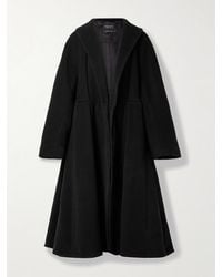 Balenciaga - Belted Brushed Wool-Blend Coat - Lyst