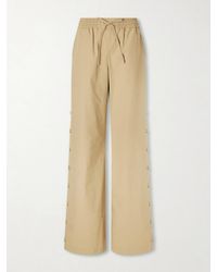 Zimmermann - Valiant Button Cotton Wide-Leg Pants - Lyst