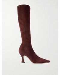 Neous - Kniehohe Stiefel Aus Veloursleder - Lyst