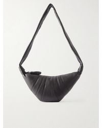 Lemaire - Croissant Small Paneled Textured-Leather Shoulder Bag - Lyst