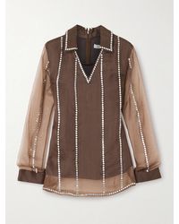 Wales Bonner - Presence Studded Organza Blouse - Lyst