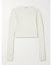 Wardrobe NYC - Hailey Bieber Cropped Cotton-Blend Top - Lyst