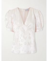Gabriela Hearst - Oberon Floral-Jacquard Silk-Twill Blouse - Lyst