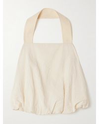 St. Agni - Cloud Twisted Crinkled Silk-Blend Halterneck Top - Lyst
