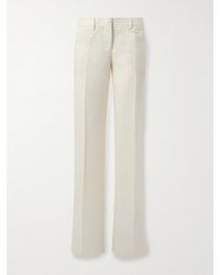 Tom Ford - Striped Wool-Blend Straight-Leg Trousers - Lyst