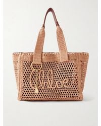 Chloé - Summer Banana Leather-Trimmed Raffia Tote - Lyst
