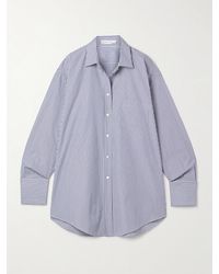 The Row - Ment Oversized Striped Cotton-Poplin Shirt - Lyst