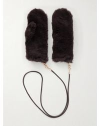 Max Mara - Ombrato Strap-Detailed Alpaca, Wool And Silk-Blend Gloves - Lyst