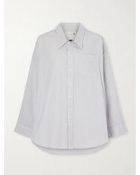 R13 - Oversized Striped Washed-Cotton Oxford Shirt - Lyst