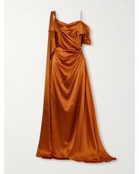 ROKSANDA - Lysa Draped Silk-Satin Gown - Lyst