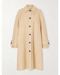Another Tomorrow - Balmacaan Double-Face Cotton Long Coat - Lyst