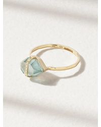 Melissa Joy Manning - Ring Aus Recyceltem 14 Karat Mit Aquamarin Und Diamanten - Lyst