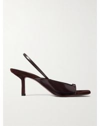 Neous - Kamui Glossed-Leather Slingback Sandals - Lyst