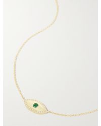 Jennifer Meyer - Medium Evil Eye 18-Karat, Diamond And Emerald Necklace - Lyst