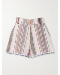 Emporio Sirenuse - Striped Linen Shorts - Lyst