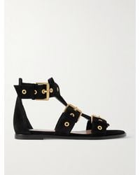 Gianvito Rossi - Buckled Suede Sandals - Lyst