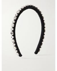 Erdem - Narrow Emb Crystal-Embellished Woven Headband - Lyst