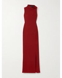 Cortana - Fiona Asymmetric Silk-Blend Maxi Dress - Lyst