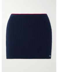 Sporty & Rich - Striped Cable-Knit Mini Skirt - Lyst