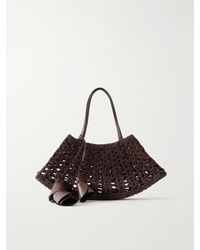 Magda Butrym - Maya Mini Leather-Trimmed Crocheted Shoulder Bag - Lyst
