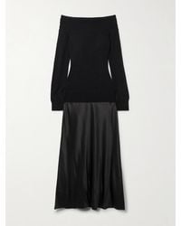 Christopher Esber - Robe Longue Épaules Nues En Cachemire Et En Satin De Soie À Superposition Monument - Lyst