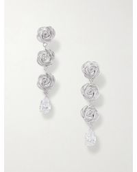 Magda Butrym - Rhodium-Plated Crystal Earrings - Lyst