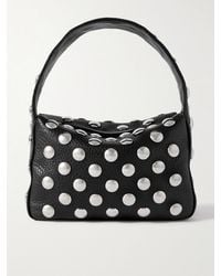 KHAITE - Sac Porté Épaule En Cuir Texturé À Clous Elena Small - Lyst