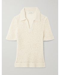 LIBEROWE - Open-Knit Polo Sweater - Lyst