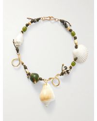 Tohum Design - Samsara-Plated, Shell And Stone Necklace - Lyst