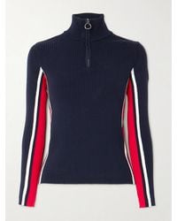 Fusalp - Deltanao Striped Ribbed-Knit Half-Zip Sweater - Lyst