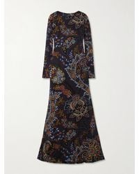 Etro - Open-Back Printed Jersey Maxi Dress - Lyst