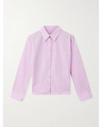 Calvin Klein - Daisy Striped Cotton-Poplin Shirt - Lyst